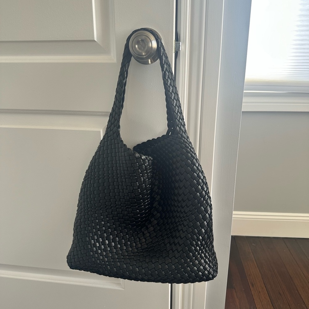 Queenoris Fashion Woven Purse for Women Top-handle Shoulder Bag Soft Summer Hobo